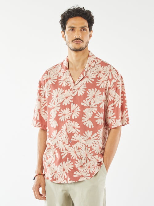 Camicia a maniche corte con motivo - Kiabi