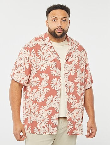 camicia a maniche corte con motivo