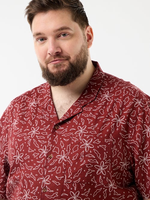 Camicia a maniche corte con motivo - Kiabi