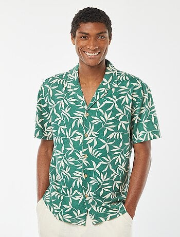 Camicia a maniche corte con motivo