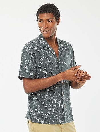 Camicia a maniche corte con motivo