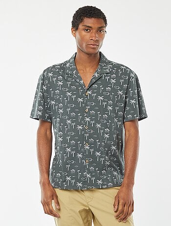 Camicia a maniche corte con motivo