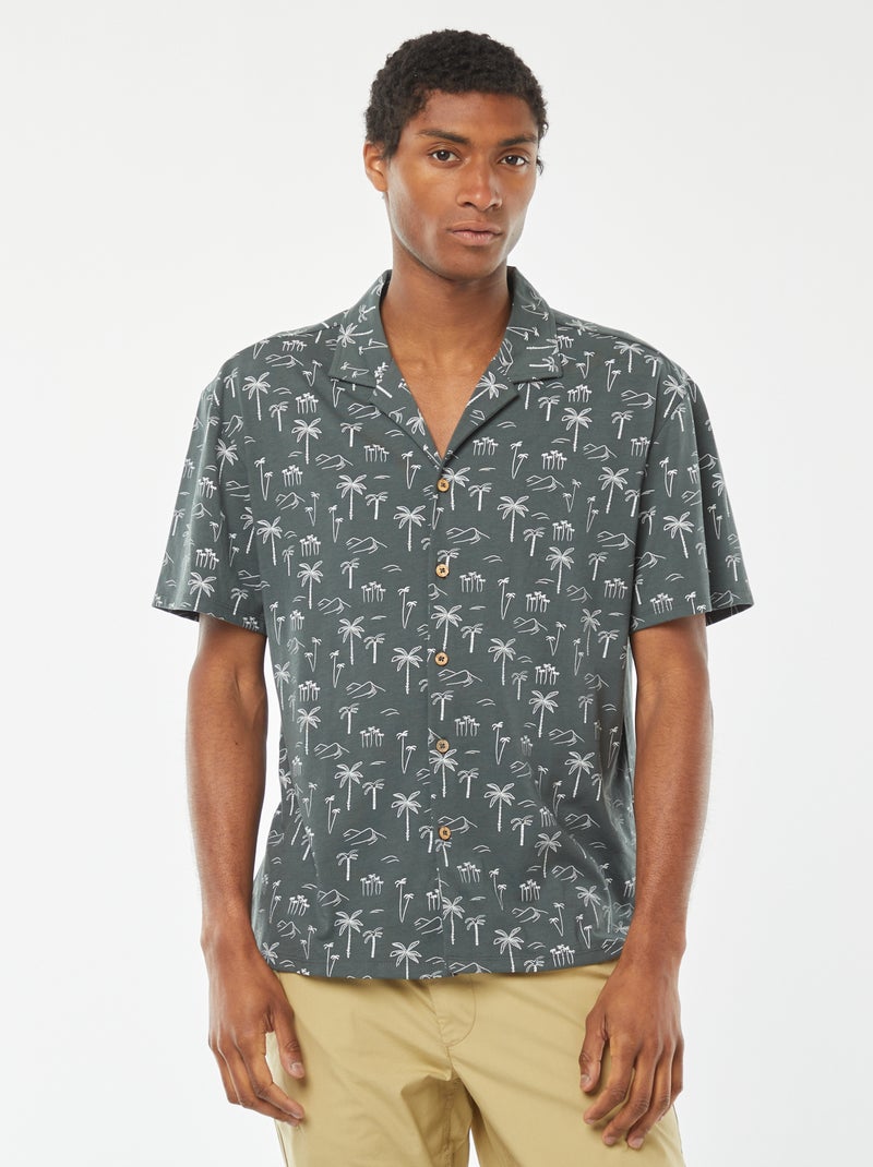 Camicia a maniche corte con motivo VERDE - Kiabi