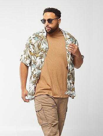 camicia a maniche corte con motivo
