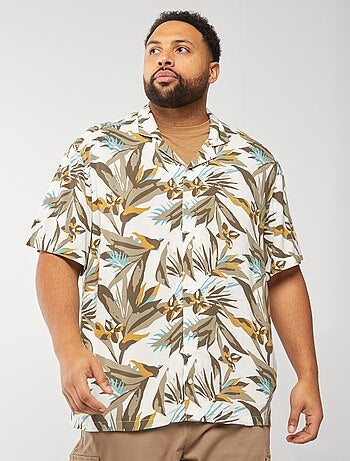 camicia a maniche corte con motivo