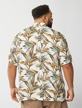 camicia a maniche corte con motivo