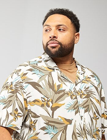 camicia a maniche corte con motivo