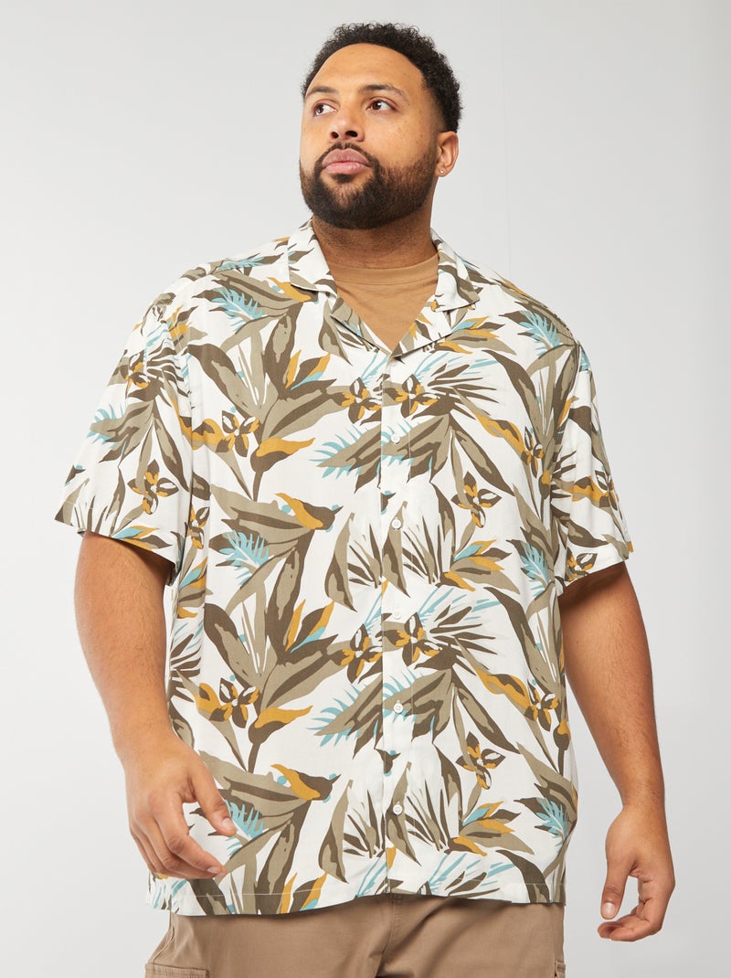 camicia a maniche corte con motivo VERDE - Kiabi
