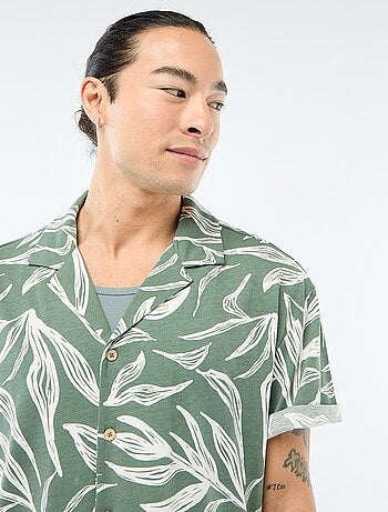Camicia a maniche corte con motivo