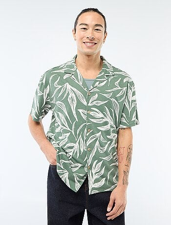Camicia a maniche corte con motivo