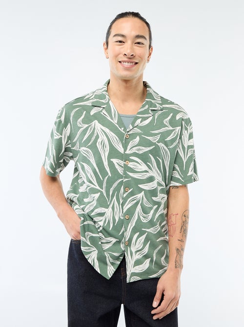 Camicia a maniche corte con motivo - Kiabi