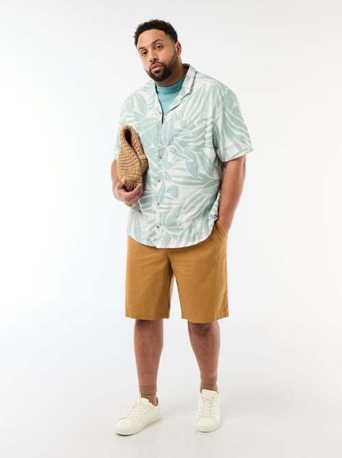 Camicia a maniche corte con motivo - Kiabi