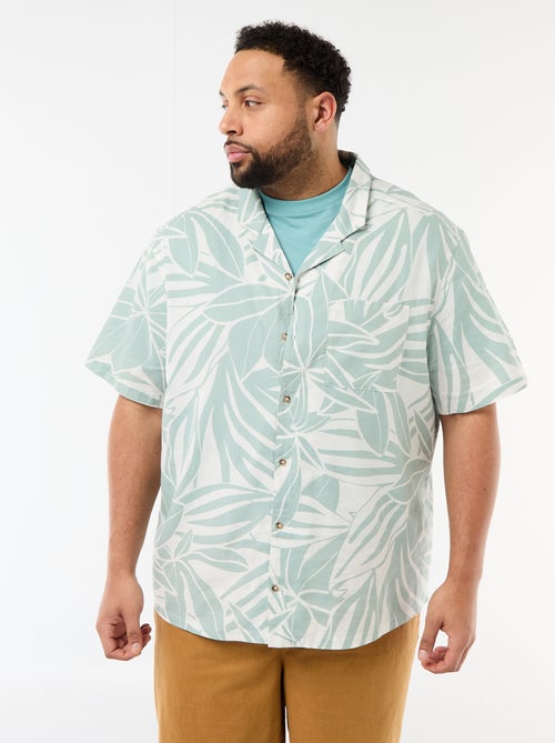 Camicia a maniche corte con motivo - Kiabi