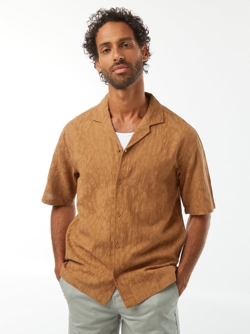 Camicia a maniche corte con ricami - Kiabi