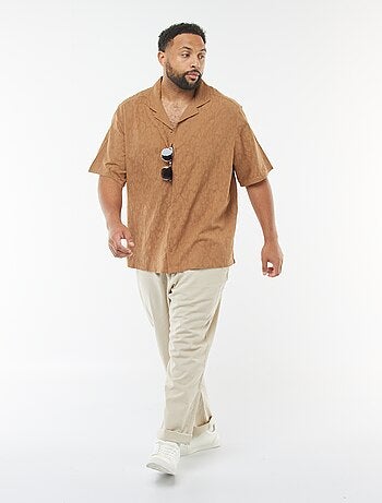 Camicia a maniche corte con ricami
