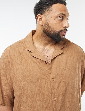 Camicia a maniche corte con ricami