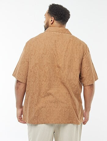 Camicia a maniche corte con ricami