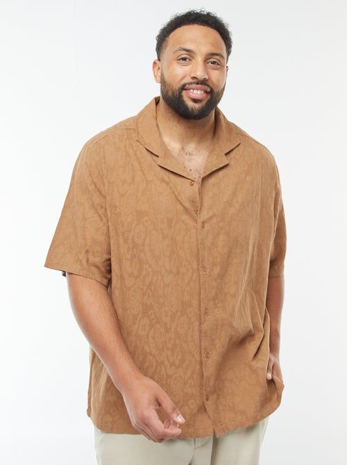 Camicia a maniche corte con ricami - Kiabi