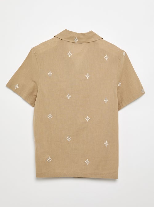 Camicia a maniche corte con ricami - Kiabi Camicia a maniche corte con ricami - Kiabi