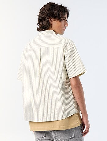 Camicia a maniche corte con ricami