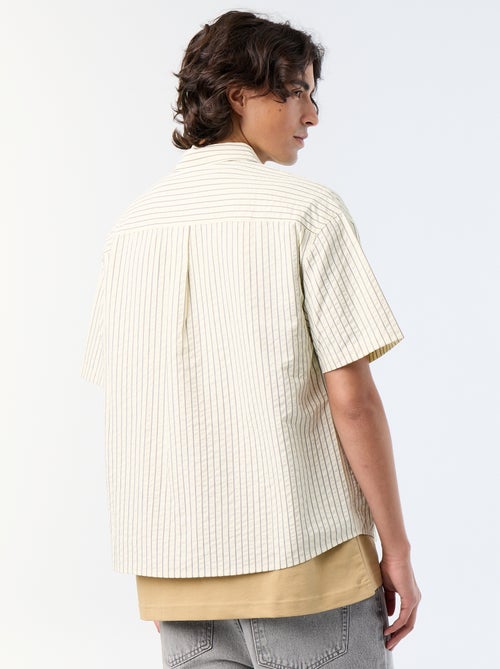 Camicia a maniche corte con ricami - Kiabi