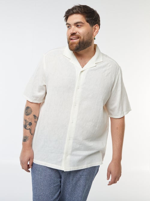 Camicia a maniche corte con ricami - Kiabi