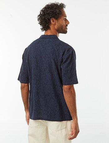 Camicia a maniche corte con ricami