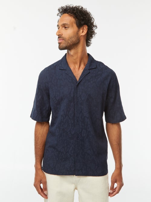 Camicia a maniche corte con ricami - Kiabi