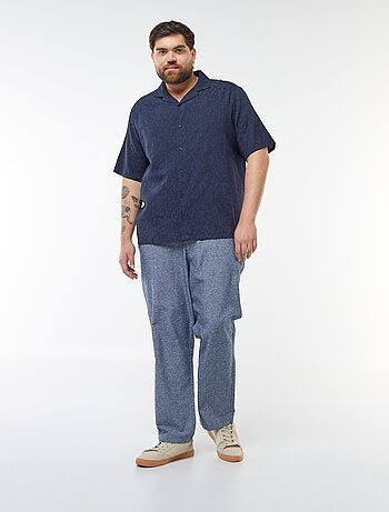 Camicia a maniche corte con ricami