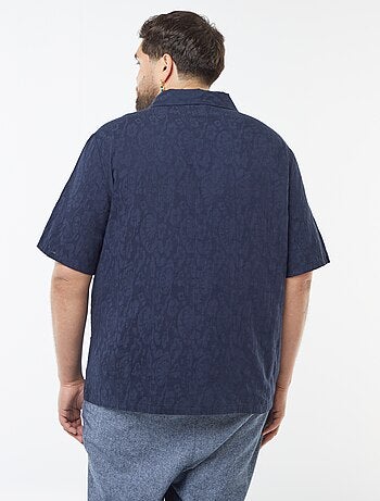 Camicia a maniche corte con ricami