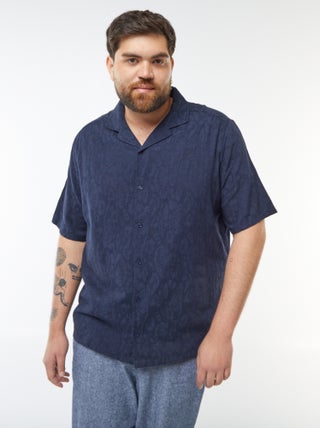 Camicia a maniche corte con ricami