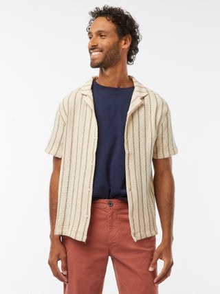 Camicia a maniche corte con righe