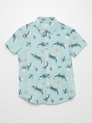 Camicia a maniche corte con stampa