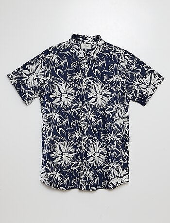 Camicia a maniche corte con stampa fantasia 'Produkt'