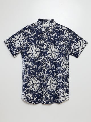 Camicia a maniche corte con stampa fantasia 'Produkt'