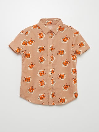 Camicia a maniche corte con stampa