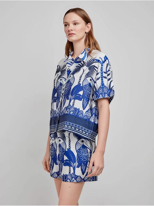 Camicia a maniche corte con stampa tropicale - Kiabi