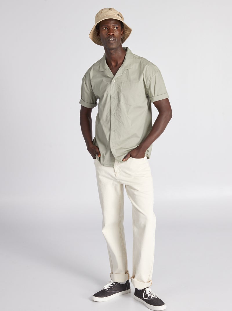 Camicie casual da uomo in cotone e lino Camicia estiva sottile a
