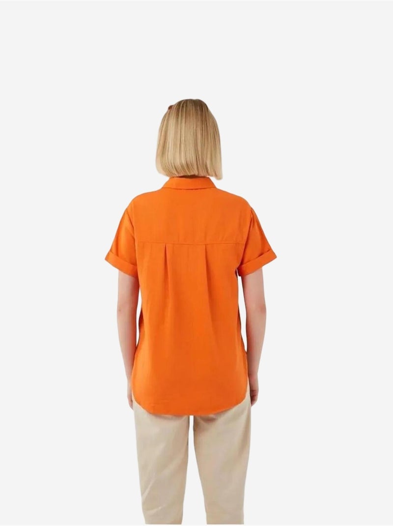 Camicia a maniche corte con tasche mixray Arancione mandarino - Kiabi