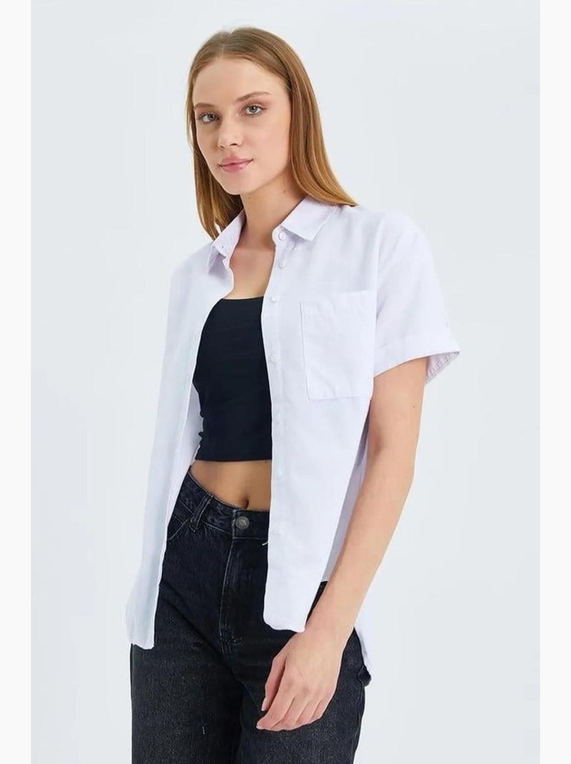 Camicia a maniche corte con tasche mixray Bianco - Kiabi