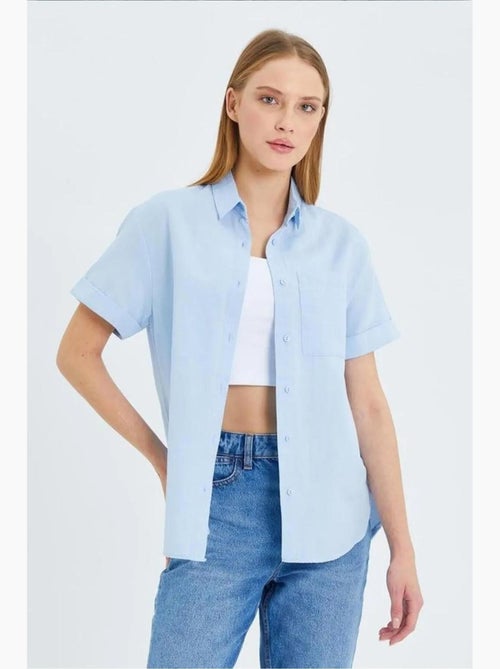 Camicia a maniche corte con tasche mixray - Kiabi