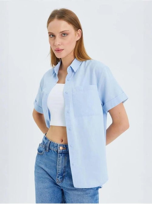 Camicia a maniche corte con tasche mixray - Kiabi