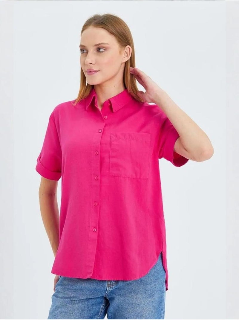 Camicia a maniche corte con tasche mixray Ciliegia - Kiabi