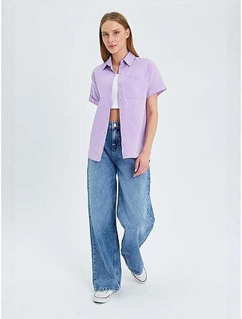 Camicia a maniche corte con tasche mixray