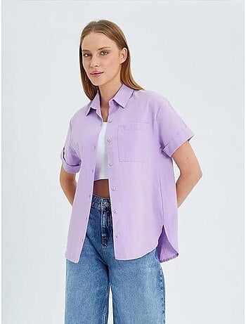 Camicia a maniche corte con tasche mixray