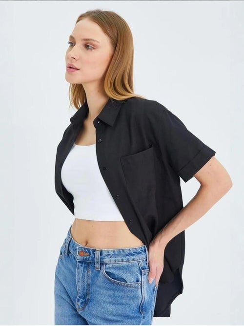 Camicia a maniche corte con tasche mixray - Kiabi