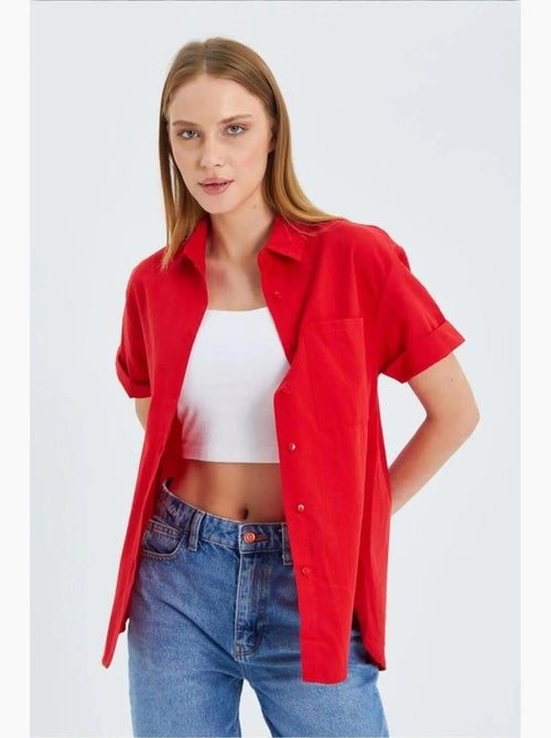 Camicia a maniche corte con tasche mixray - Kiabi