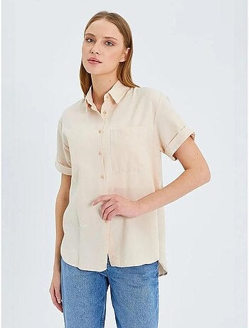 Camicia a maniche corte con tasche mixray