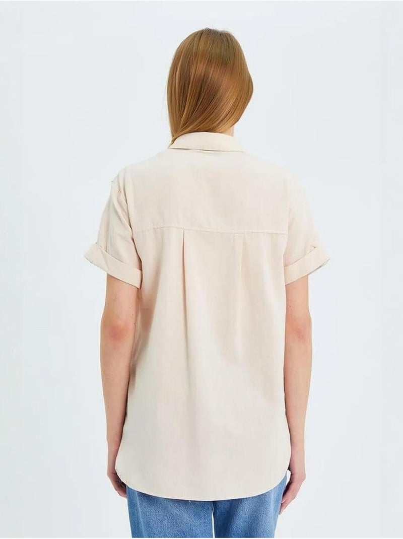Camicia a maniche corte con tasche mixray Sabbia - Kiabi