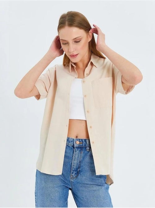 Camicia a maniche corte con tasche mixray - Kiabi